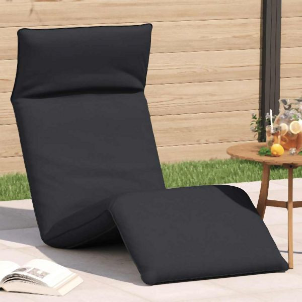 vidaXL Sonnenliege Klappbar Schwarz 175x54x8,5 cm Oxford-Gewebe, 4019753