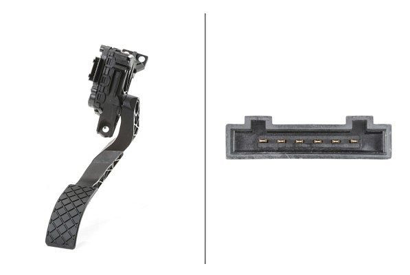 HELLA Sensor, Fahrpedalstellung, für Linkslenker, 6-polig, Schaltgetriebe, 6PV 008 375-701