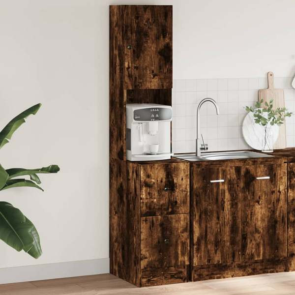 vidaXL Küchenschrank Räuchereiche 35x50x180 cm Holzwerkstoff, 840762