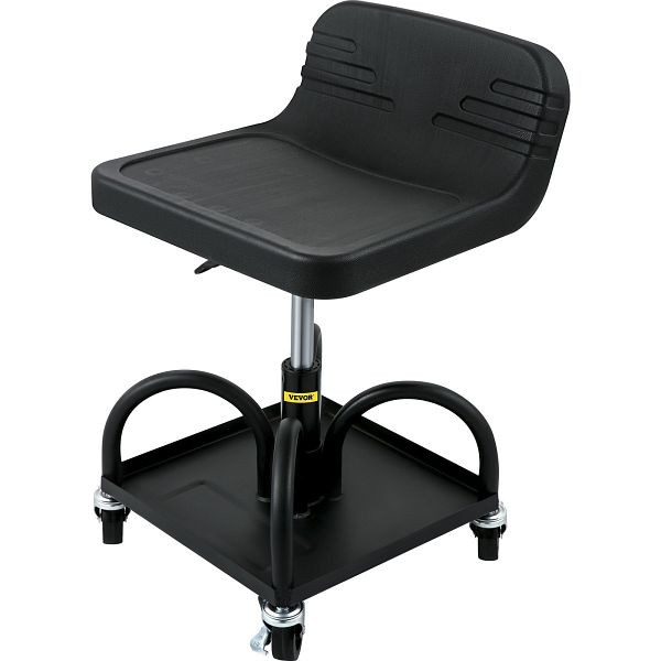 VEVOR Rollbarer Garagenhocker, 135 kg Tragkraft, Höhenverstellbar von 40 bis 52 cm, Schwarz, HSKSJJXGZYBDDF5PZV0
