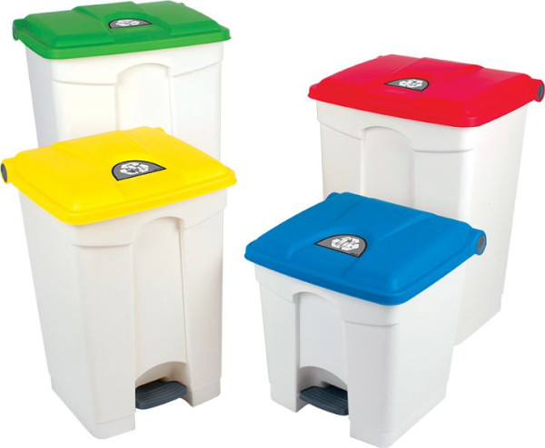 Orgavente Treteimer-zweifarbig aus PP, weiß/grün, HxBxT 820x500x412 mm, 90 Liter, SO-1290-WGRN