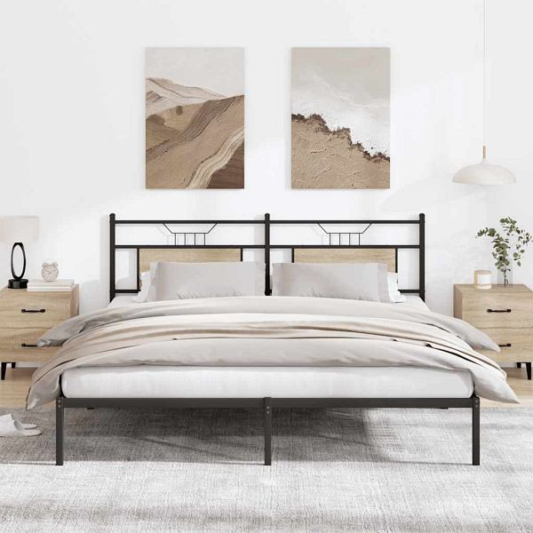 vidaXL Bettgestell ohne Matratze Sonoma-Eiche 160x200 cm Holzwerkstoff, 4106795