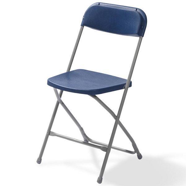 Deskin Klapp-/Stapelstuhl NAVA DV, Farbe blau, Gestellfarbe alusilber, 359225
