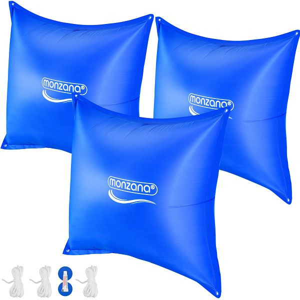 monzana Poolkissen 3er-Set Blau 120x120cm -20°C, 108800
