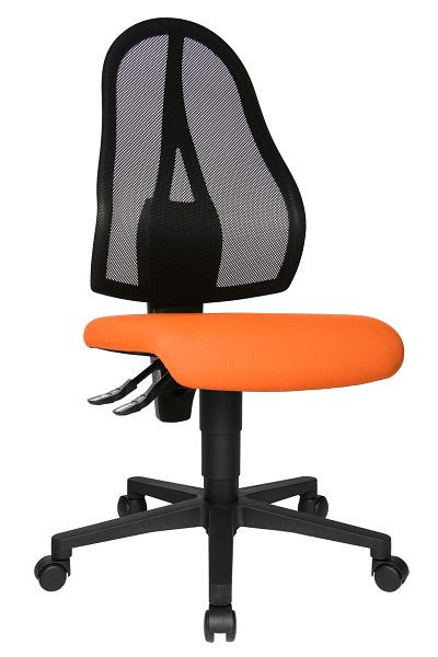 Topstar Moderner Büroarbeits-Drehstuhl, in Netz-Optik, orange, OP100G04