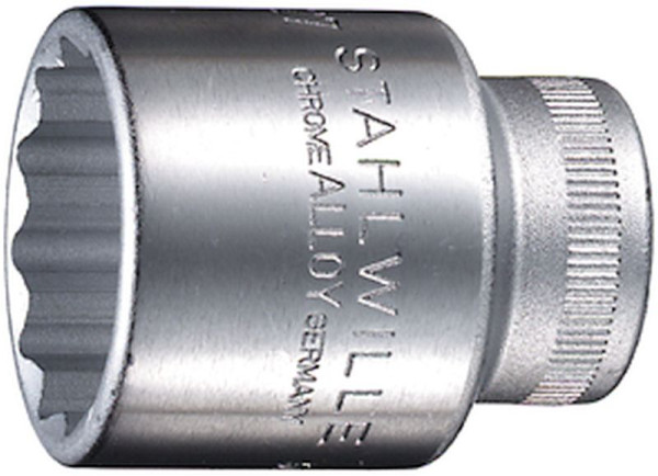STAHLWILLE 12,5 mm (1/2") Steckschlüsseleinsatz Nr.50 Schlüsselweite 30 mm Länge 45 mm, 03010030