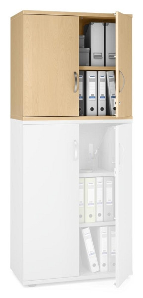 Deskin Flügeltüren-Aufsatzschrank MULTI M pro, Dekor: Buchedekor, BxHxT: 800 x 750 x 420 mm, 250535