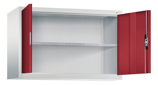 C+P Aufsatzschrank Acurado, H790xB1200xT400mm, Farbe: Lichtgrau / Rubinrot, Muldengriff, 9465-009 S10064
