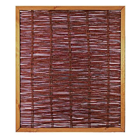 T&J FAKO Weidengeflechtzaun, 120 x 140 cm, mit umlauf. Rahmen, 36105