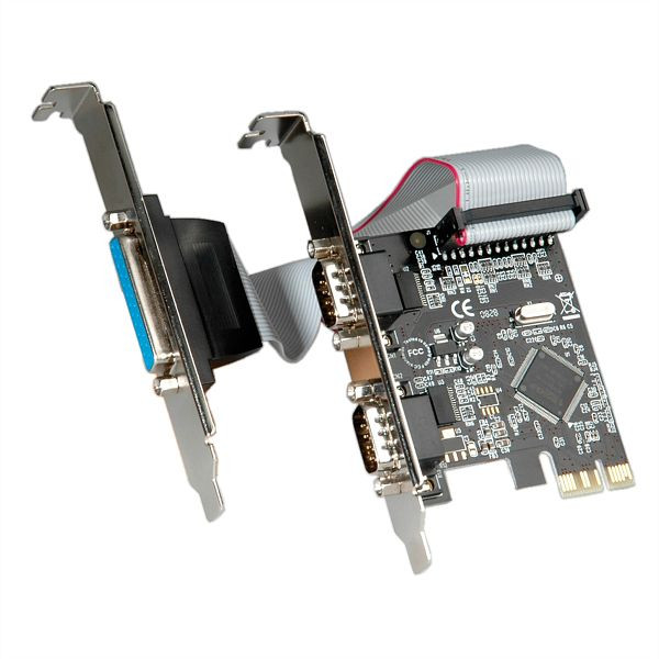 VALUE PCI-Express-Karte, 2x Seriell RS232, D-Sub 9, 1x Parallel EPP/ECP, 15.99.2116