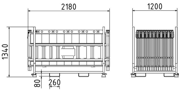 Schake Absperrschrankengitter SET Typ 32001, 20x Absperrschrankengitter NOX, ohne Lampenadapter, 33420K-32001-0