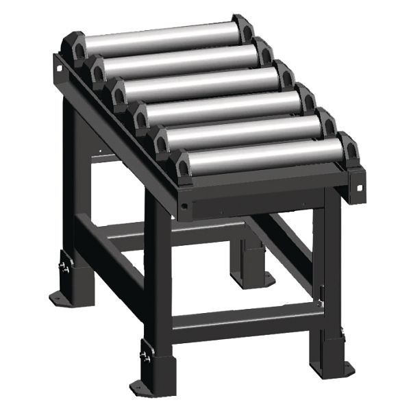 Metallkraft Rollenbahn, 1000 x 450 mm Abfuhrrollenbahn inkl. Verbindungstisch, 3649710
