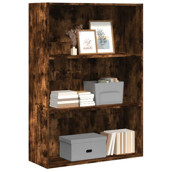 vidaXL Bücherregal Räuchereiche 80x30x114 cm Holzwerkstoff, 857935