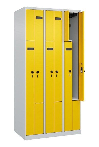 C+P Z-Spind Evolo PLUS, 6 Fächer, 1850x900x500mm, 7035/1023, Drehriegel, 049003-306 S10003