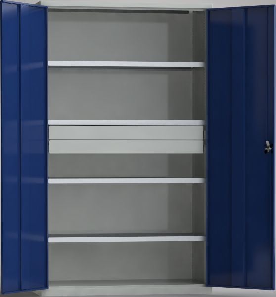 KLW Universalschrank 2000x1200x605mm, 4 verstellbare Fachböden (80 kg Traglast, verzinkt), 7FN-QA2000TD-0204XRB