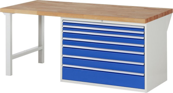 RAU Werkbank Serie 7000 - Modell 7717, B2000 x T900 x H890 mm, Systemunterbau B2000 x T850 x H850 mm, 03-7717A1-209B4M.11