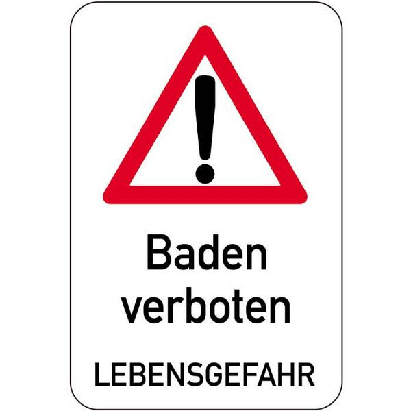 Stein HGS Sonderschild, Baden verboten Lebensgefahr, 14914