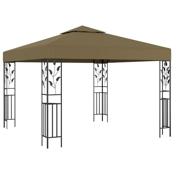 vidaXL Pavillon 3x3 m Taupe 180 g/m², Material: Stahl mit Pulverbeschichtung, 312243