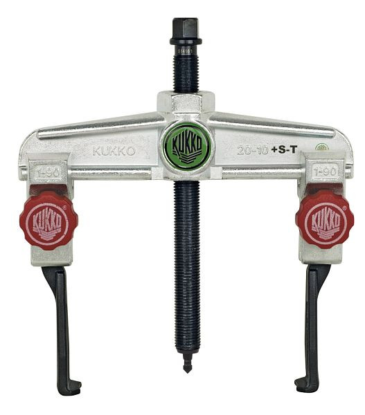 KUKKO 2-armiger Universal Abzieher mit extrem schmalen, schnellverstellbaren Haken, Spannweite außen: 120 mm, 20-10+S-T