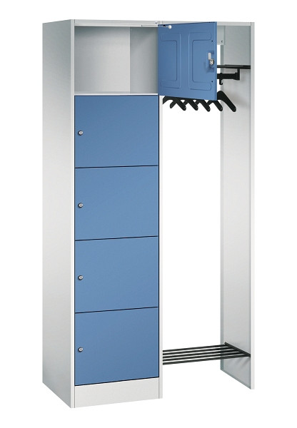 C+P Offene Garderobe Serie 8070, H1950xB960xT480mm, 7035/5023, 82700-00 S10128