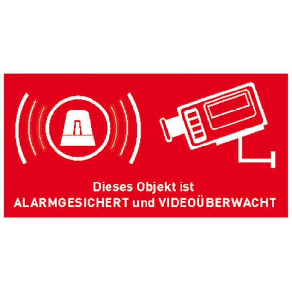 Stein HGS Hinweis-Kombischild, Dieses Ojekt ist ALARMGESICHERT und VIDEOÜBERWACHT, Folie, einzeln, 21.g5023
