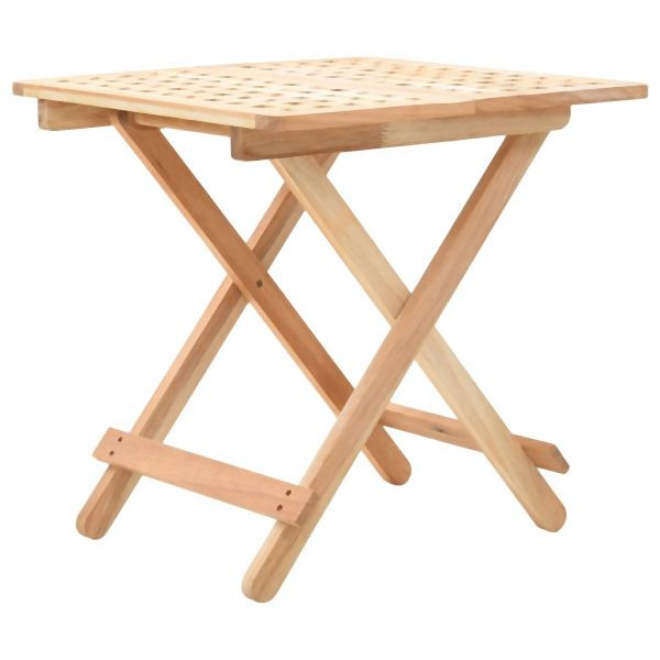 vidaXL Klappbarer Beistelltisch Walnussholz Massiv 50x50x49 cm, 247105