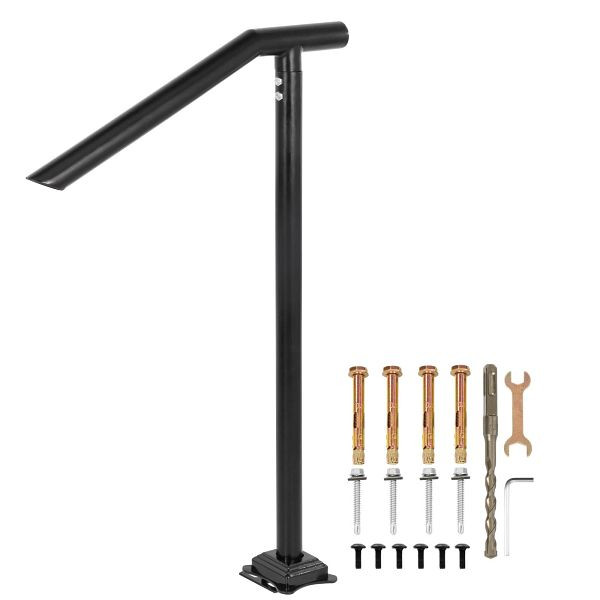 VEVOR Handlauf Geländer Stahl 102x71,3 cm 1-3 Stufen Treppe 150 kg Tragfähigkeit, TFBXYGLZHS3C1XYBOV0