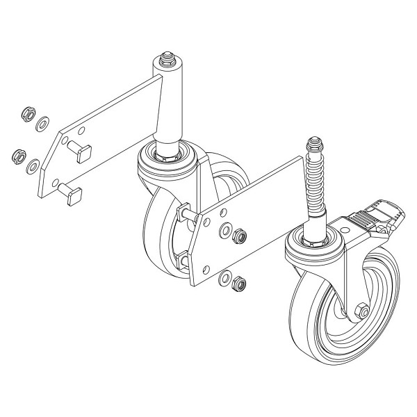 Munk Günzburger Steigtechnik Rollensatz Stützteil inkl. Montagesatz, 800042