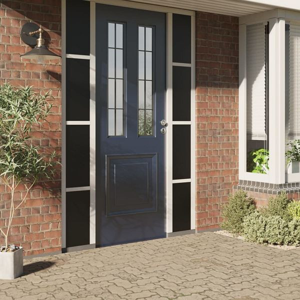 vidaXL Fensterfolien 5 Stück Statisch Matt Schwarz PVC, 3208954