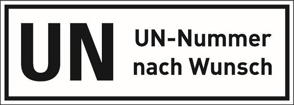Schilder Klar Verpackungskennzeichnung mit UN Nummer nach Wunsch, 140x50 mm Folie selbstklebend, 554/95