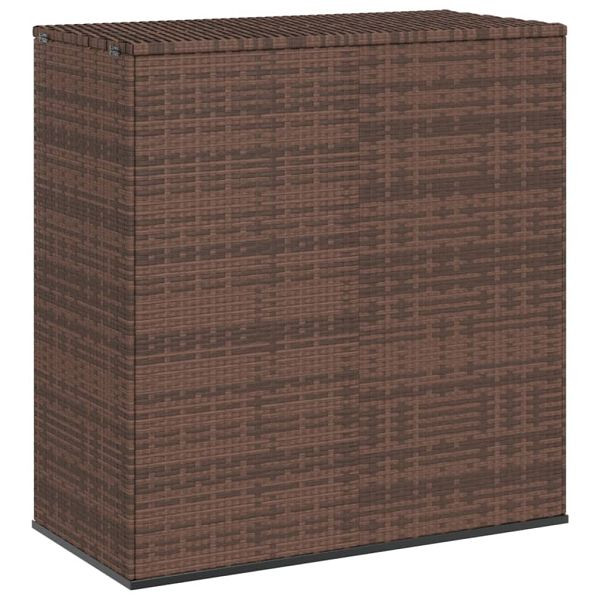 vidaXL Garten-Kissenbox PE Rattan 100x49x103,5 cm Braun, 317224