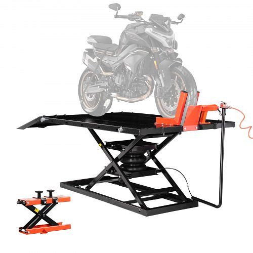 VEVOR Motorradheber höhenverstellbar für Dirtbikes, 680 kg, Max. Hubhöhe 940,2 mm, mit abnehmbarer Werkbank, MTCDXSJTQDS1PC6EIV0