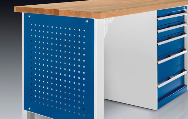 bott cubio Lochplatte für Werkbankfuß mobil BxTxH: 1 x 610 x 642 mm, RAL 5010, 41010094.11V