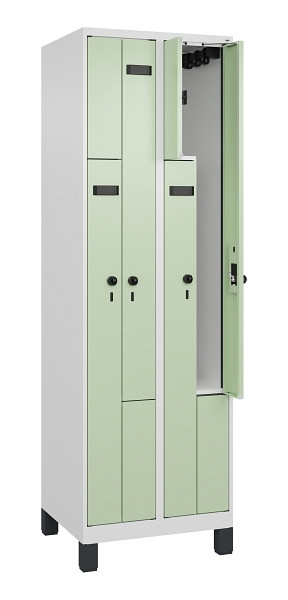 C+P Z-Spind Evolo PLUS, Füße, 4 Fächer, 1950x600x500mm, 9016/6019, 049013-204 S10026