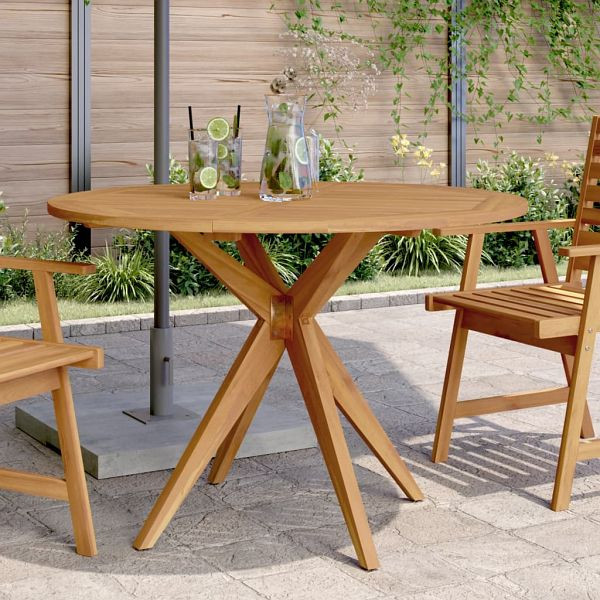 vidaXL Gartentisch Rund Ø110x75 cm Massivholz Akazie, 367835