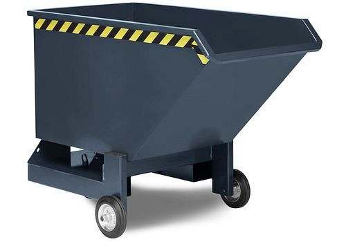 RR Industrietechnik Kippwagen aus Stahl, 1000 Liter Volumen, grau, 269929