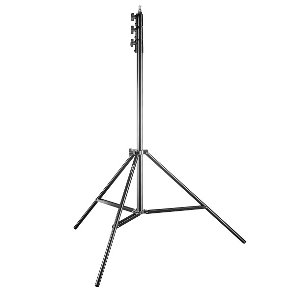 Walimex pro AIR 355 Lampenstativ 2er-Set max. Höhe 355 cm, Lichtstativ mit Luftfederung, Blitzstativ mit 8 kg Traglast, 1023181
