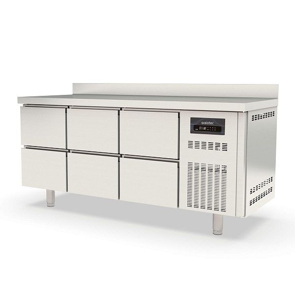 Vaiotec TOPLINE Tiefkühltisch 700 / 3-fach GN1/1 mit 6 Schubladen und Aufkantung, 10317