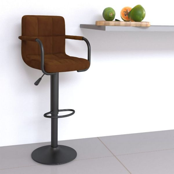 vidaXL Barhocker Braun Samt, für Glas Wein, Happen Essen, 334646