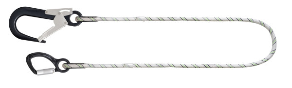 Kratos SILVA 1 Verbindungsmittel aus geflochtenem Seil 1 m, 1 Aluminiumkarabiner Öffnung 22 mm, 1 Gerüstkarabiner Aluminium Öffnung 60 mm, FA4050410