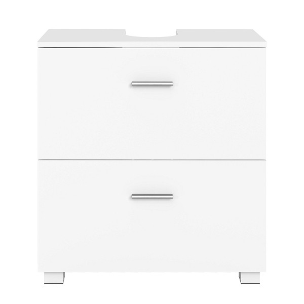 SONGMICS Waschbeckenschrank, Weiß, 60x30x63,8 cm, BBK520WB01