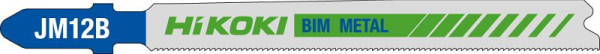 HiKOKI Stichsägeblatt Metall BIM JM12B/T121GF, VE: 5 Stück, 750090