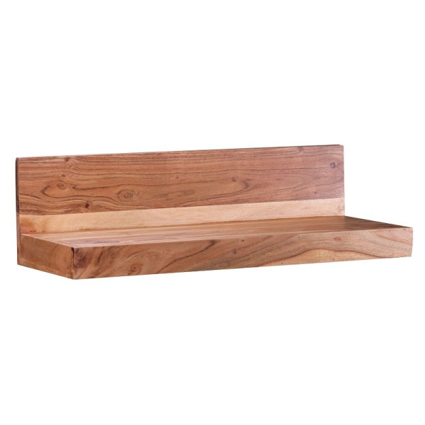 Wohnling Wandregal MUMBAI Massivholz Akazie 60 cm, Landhaus-Stil, Echt-Holz, Natur-Produkt, WL1.573