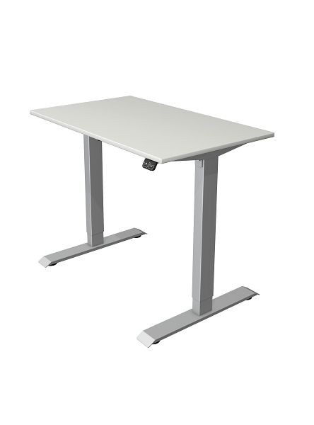 Kerkmann Kompakttisch B 1000 x T 600 mm, elektrisch höhenverstellbar von 740-1230 mm, lichtgrau, (Montage), 10226111-1