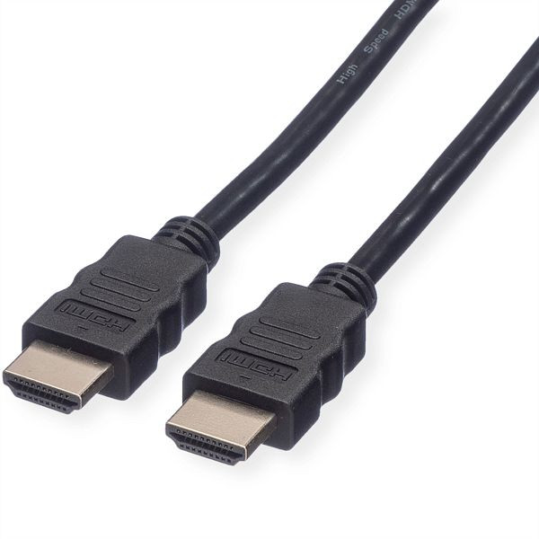 ROLINE HDMI High Speed Kabel mit Ethernet, schwarz, 1 m, 11.04.5541