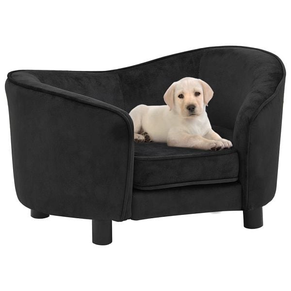 vidaXL Hundesofa Schwarz 69x49x40 cm Plüsch, 171021, 8720286315071
