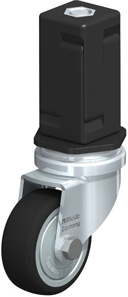 Blickle LRA-PATH 50K-FK-EV05 Apparate-Lenkrolle mit Expander, Thermoplastisches Polyurethan, Grau, 848587