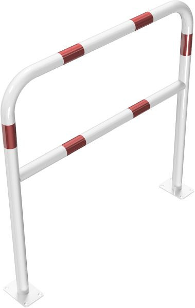 Schake Rohrbügel aus Stahlrohr Ø 48 x 2,5 mm mit Querholm für Dübel Befestigung, Gesamtbreite 1000 mm, Gesamthöhe 1000 mm, 448_62B