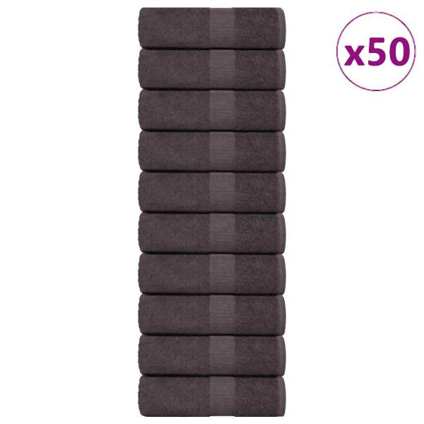 vidaXL Waschlappen 50 Stück Anthrazit 15x21 cm 360 g/m² 100% Baumwolle, 136672