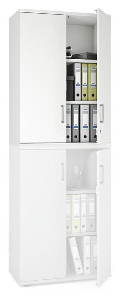 Deskin Flügeltüren-Aufsatzschrank MULTI MODUL-PRO, Dekor weiß, B 800 x H 1110 x T 420 mm, 351873